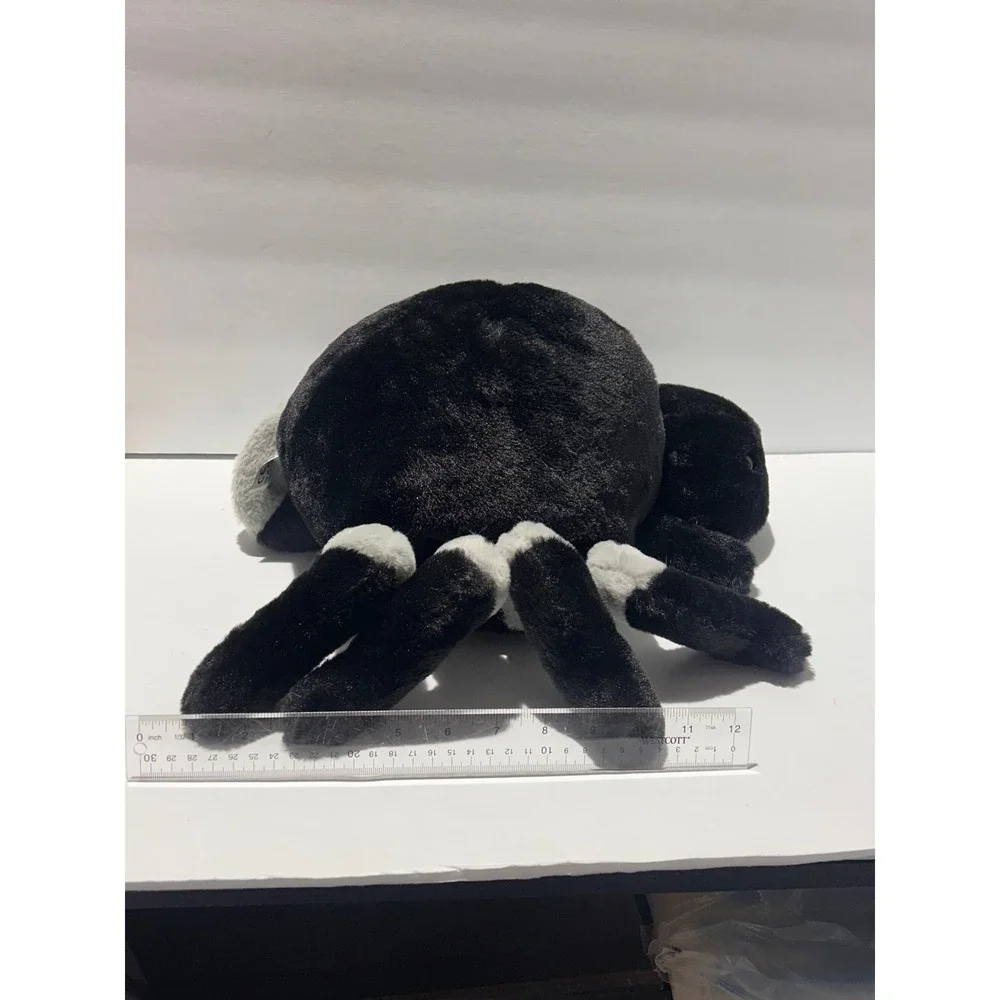 UK Large Plush Spider Black Grey Bug Rare Cancer Research Hand Pocket Puppet